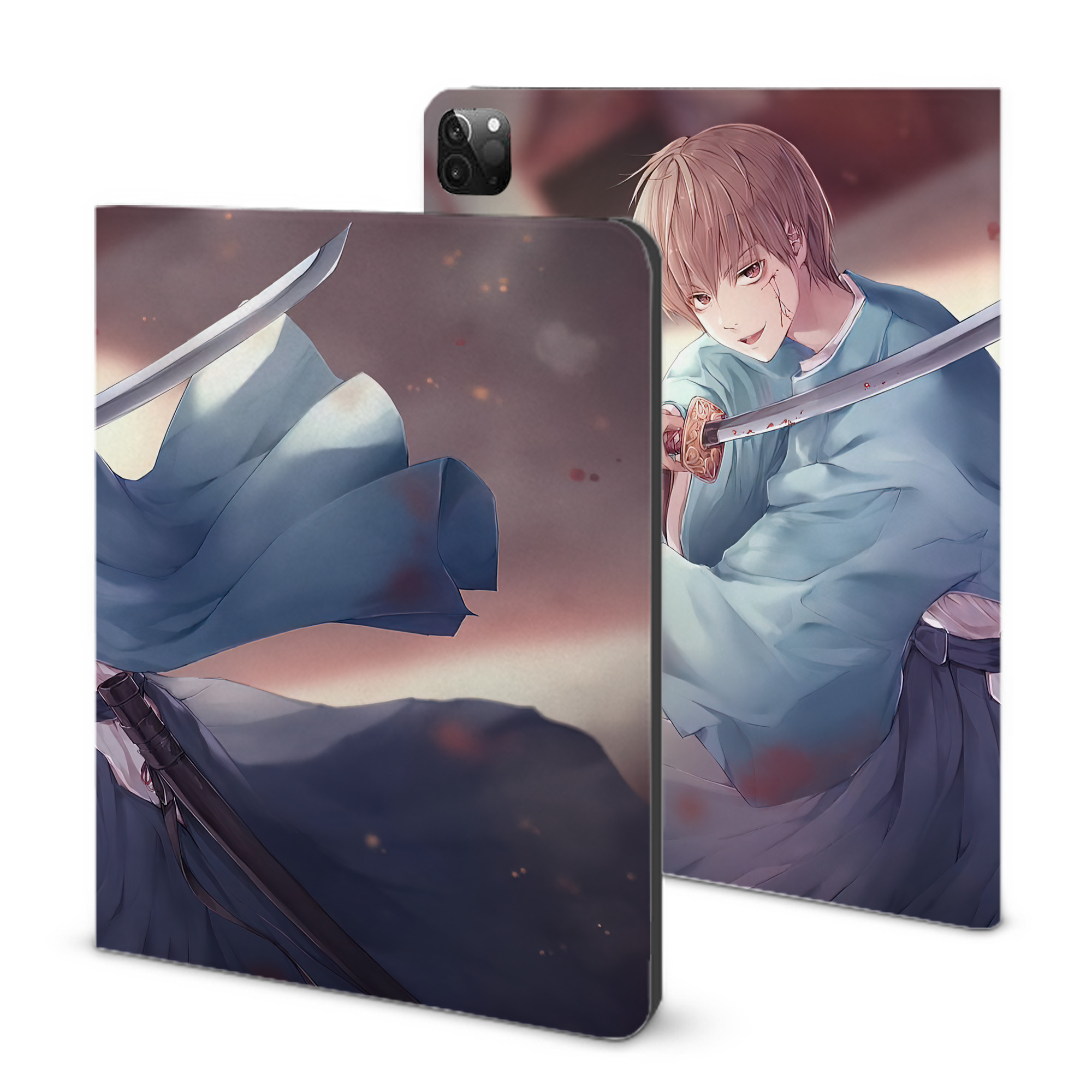 （画像用） ぎんたま 坂田銀時（さかたぎんとき） 神楽 志村新八（しむら しんぱち） GINTAMA Sakata Gintoki Kagura Shimura Shinpachi IPadケース ペンホルダー付き ブックスタイルデザイン